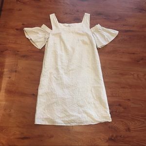 Madewell Cold Shoulder Dress in Ivory